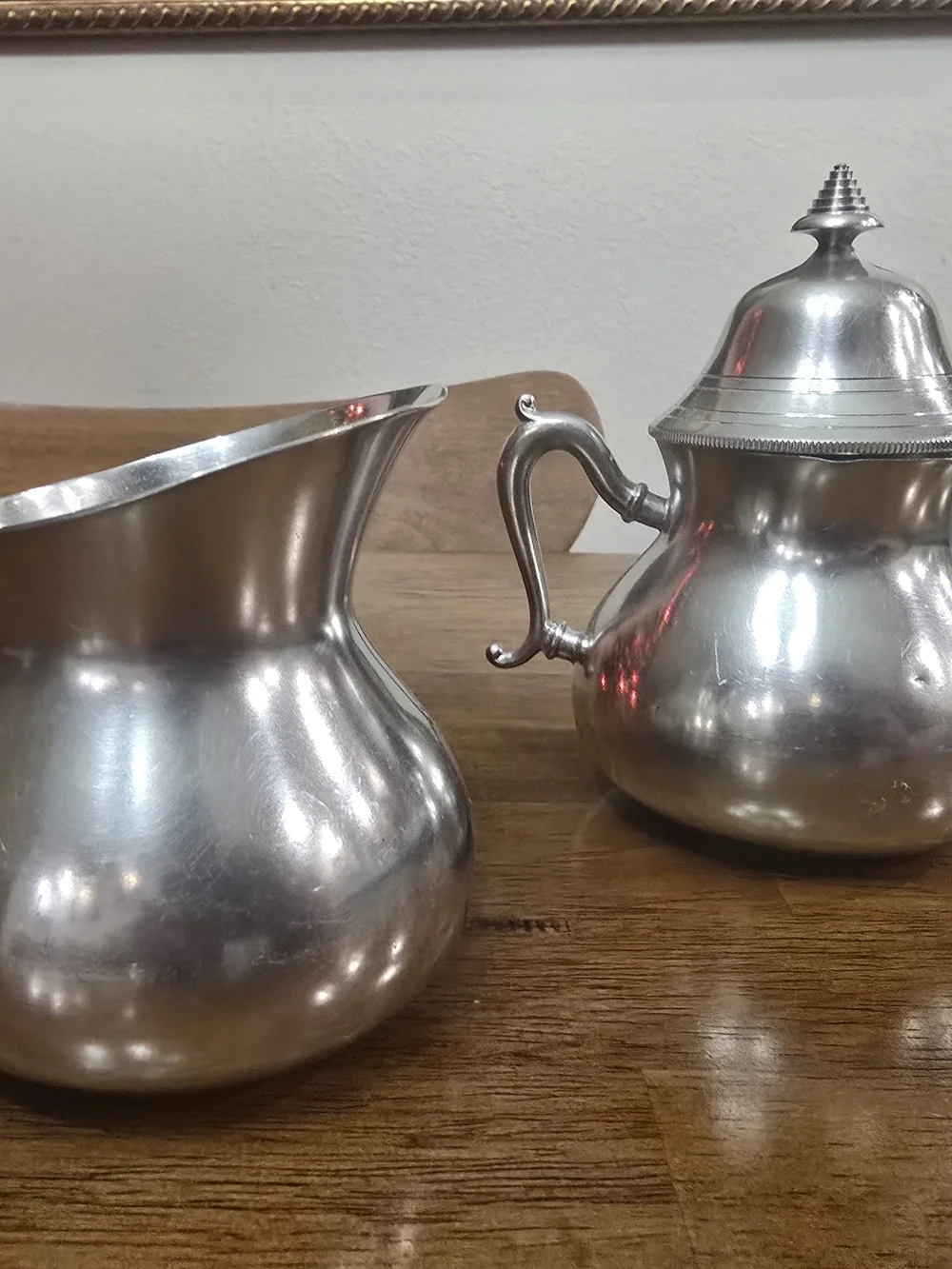 Vintage Royal Holland Pewter Tea Coffee Set Sleepy Hollow Restorations Tray 5pc
